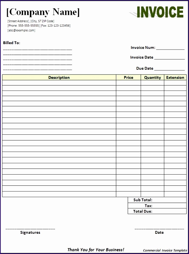 delivery invoice template 626841