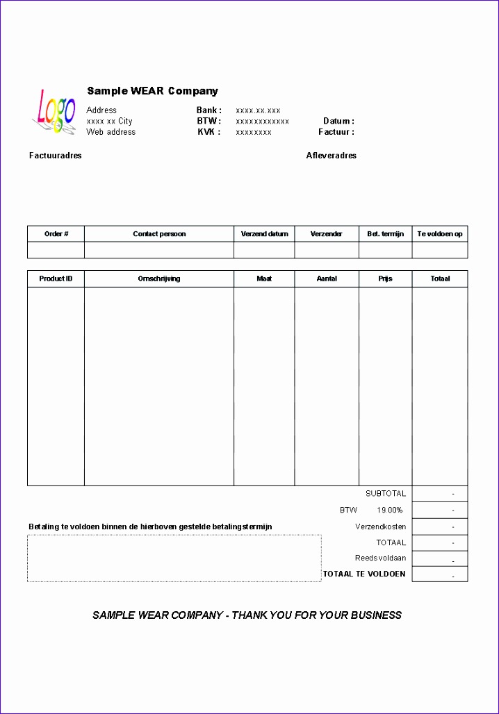hotel invoice template enftonic 7181028