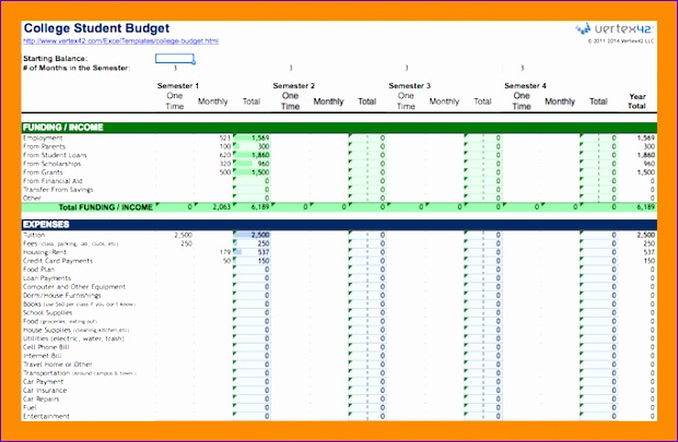 3 best excel bud template 620405