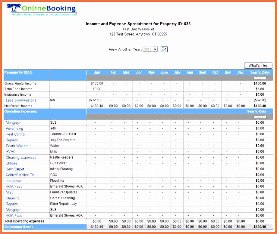 expense spreadsheet template