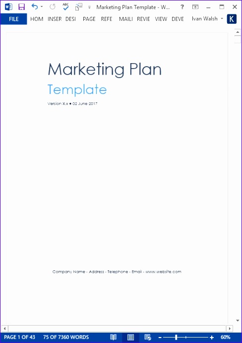 marketing plan templates 488690