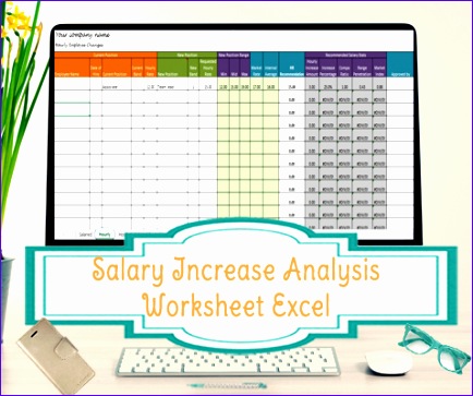 salary increase template excel pensation metrics calculations 434363