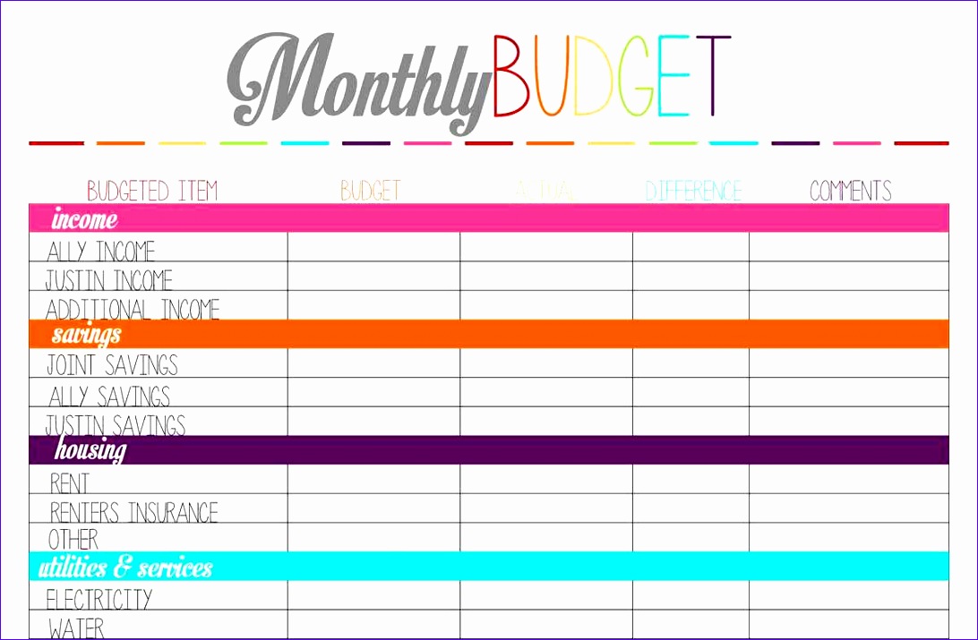 printable monthly bud template 2 1092715