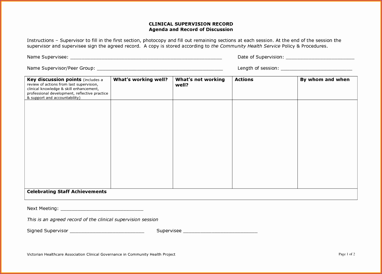 6 staff supervision template free