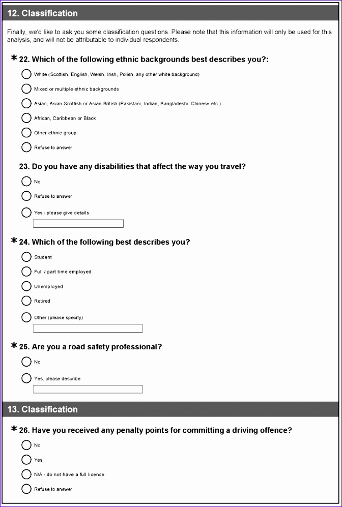 9 survey questionnaire 672997