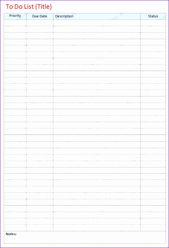 basic to do list template 546800