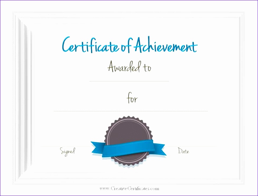 Free Customizable Certificate of Achievement 718c3 certificates achievement 873662