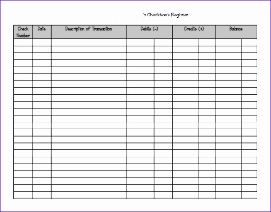 14 Check Register Excel Template Excel Templates Excel Templates