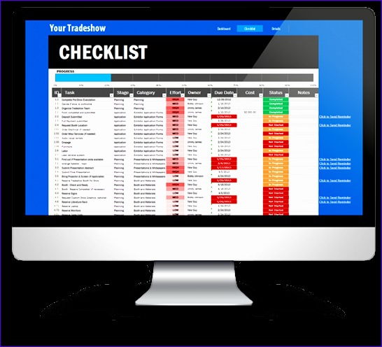Trade Show Checklist Excel Template