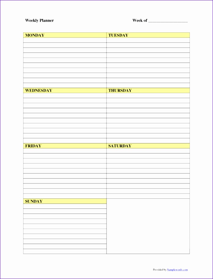 easy to use weekly task planner template samples 698914