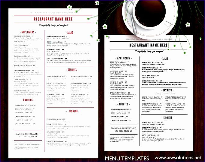 menu templates 682537