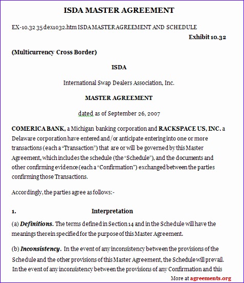 isda master agreement 477552