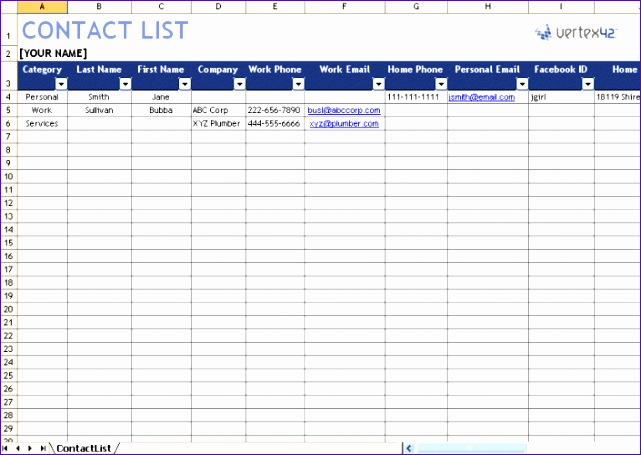 excel client database template 641455