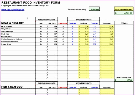 7 restaurant inventory spreadsheet 455321