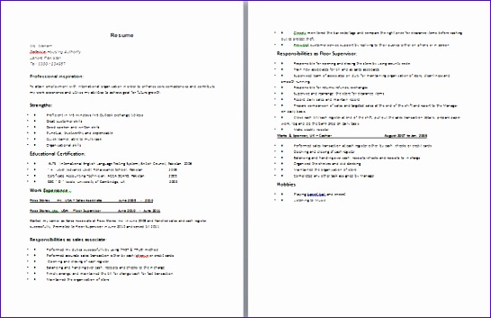 Resume For O Level & A Levels Students with Experience 367g6 sample resume o levels with experience 546353