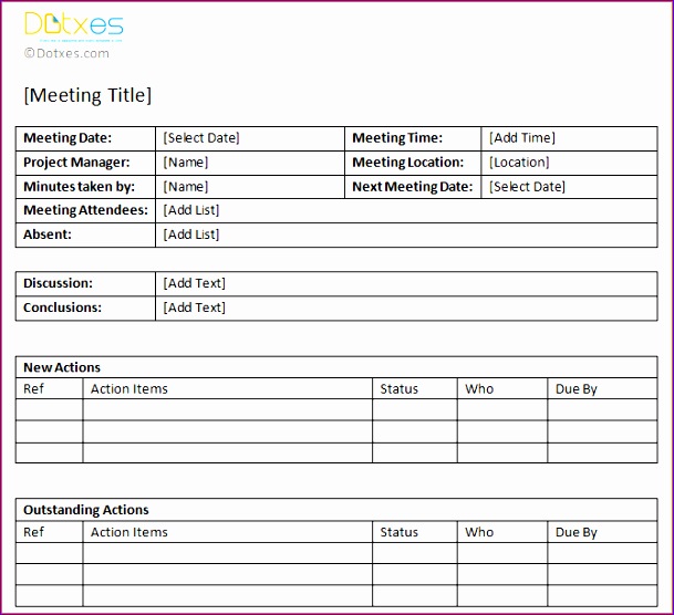 6 meeting minute templates
