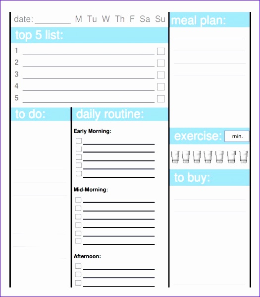 daily planner template free 283 525598