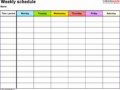 10 Daily Schedule Template Excel