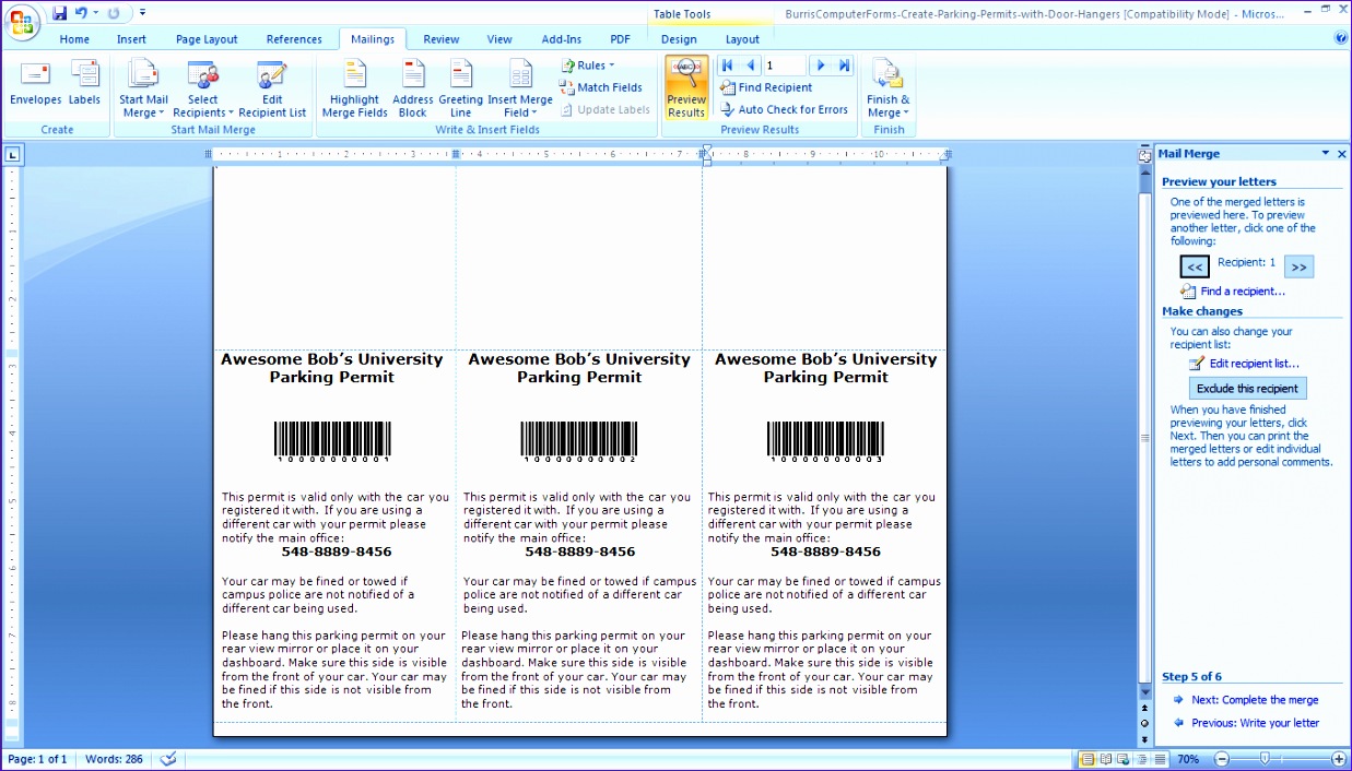 how to create your own parking permit hang tags with door hangers 1237706