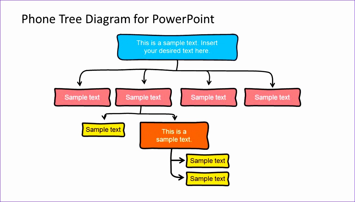 phone tree diagram powerpoint template
