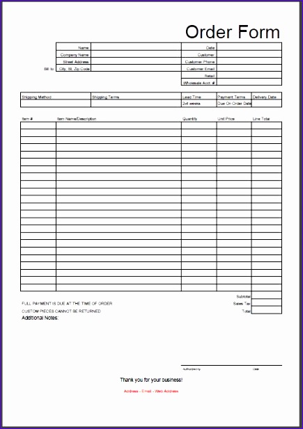 order form template instant 435617