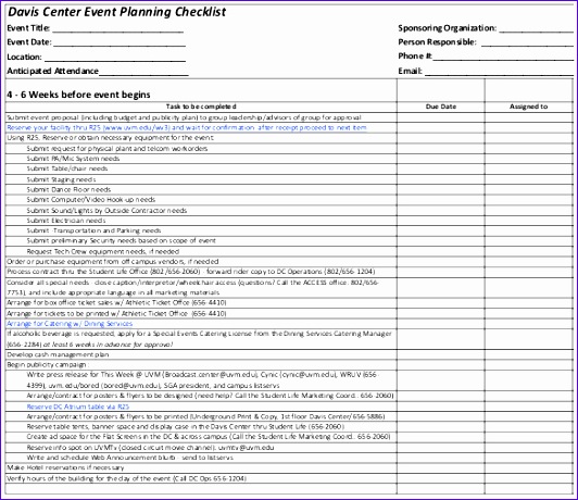 event planning checklist template 532460