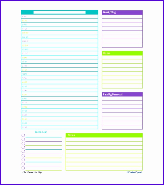 Free Personalized Daily Planner PDF Format 532598
