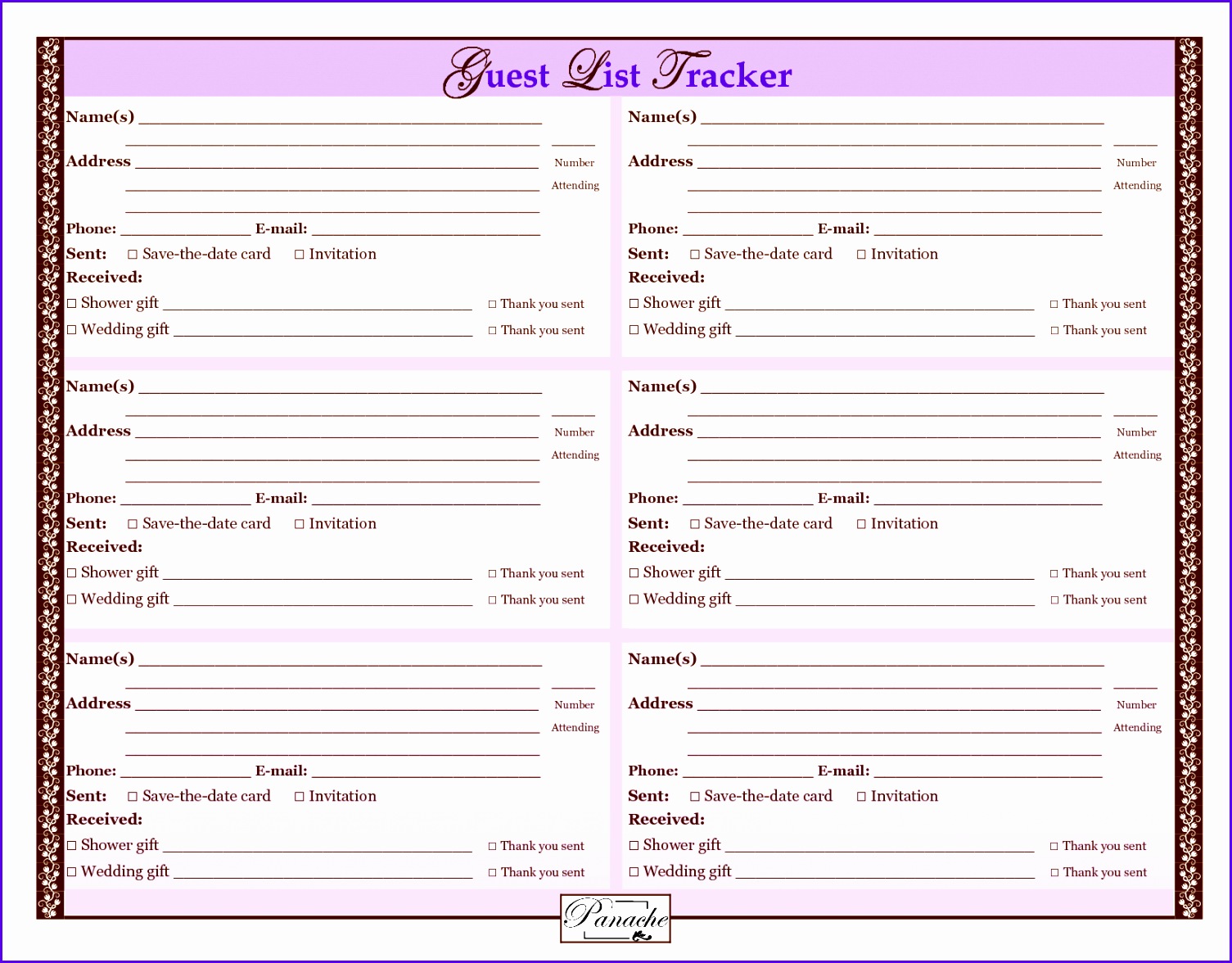 excel guest list template 15051176