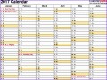 5  Quarterly Calendar Template Excel