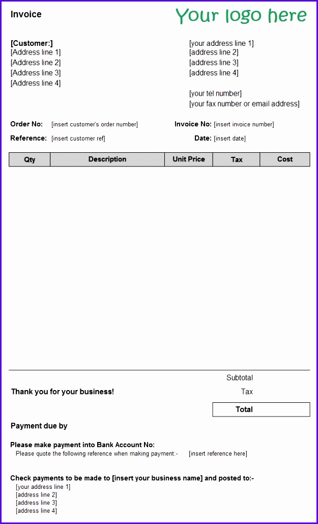 Sales Invoice Template 6251029