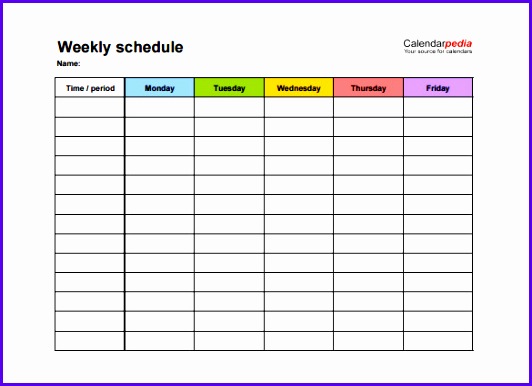 the weekly schedule 532386