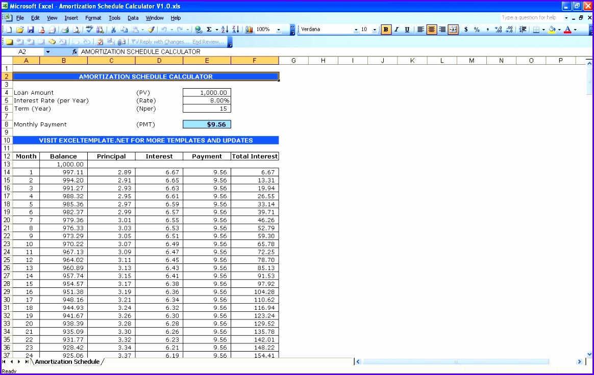 excel amortization template 1164736