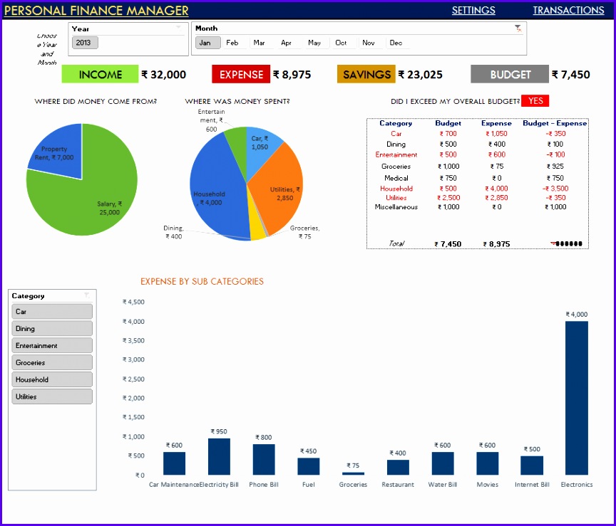 excel financial template 864739
