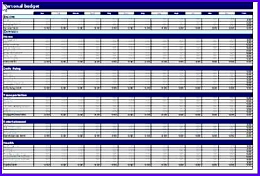 microsoft excel personal bud ing template 377255