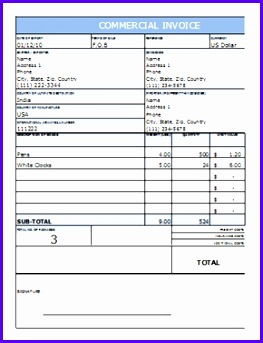 mercial invoice template excel mercial invoice CITkbF 263343
