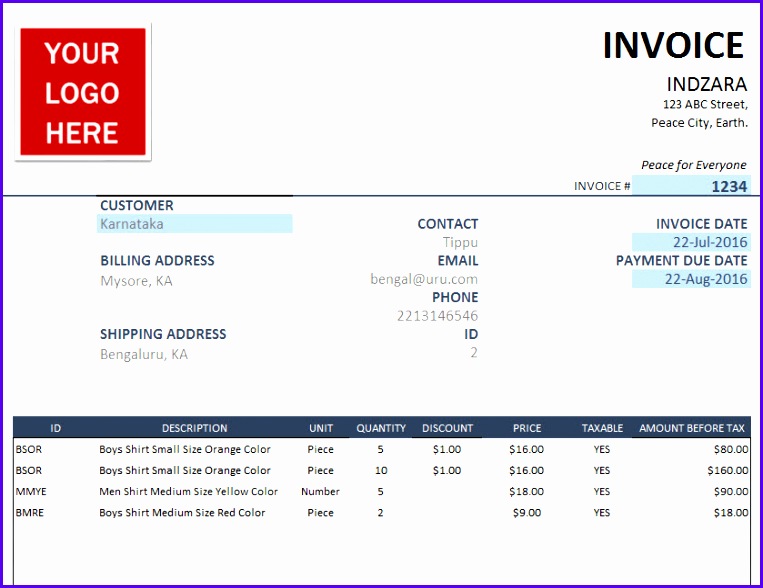 Free Excel Invoice Template – Create Invoices for Small Businesses 763588