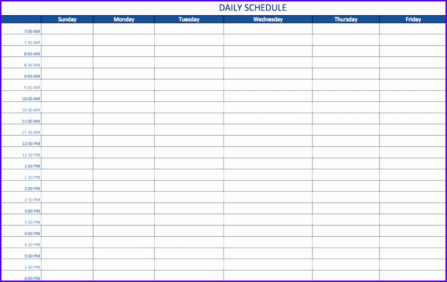 2 DailyScheduleTemplateExcel EN A daily schedule template 910574