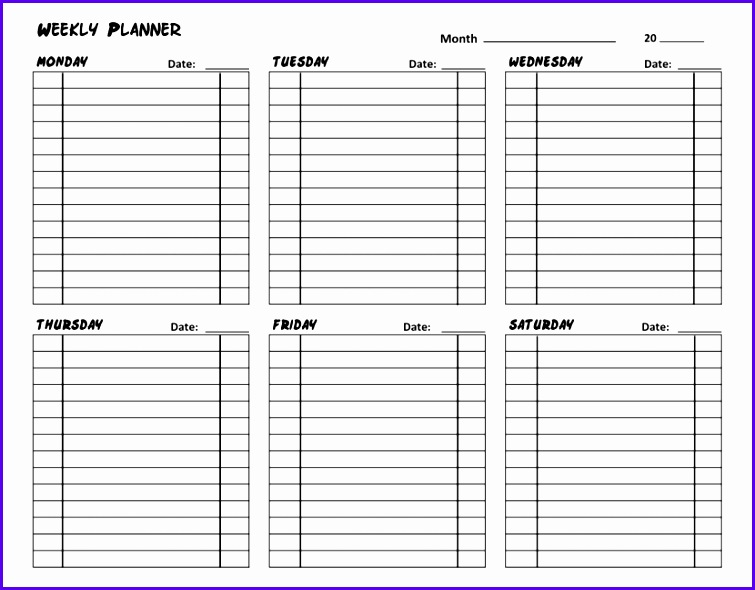 5 Weekly Planner Templates Bookletemplate Org Week Template Excel Xx2 Week Planner Template Template 755590