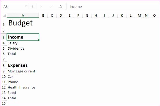 bud layout excel 549363