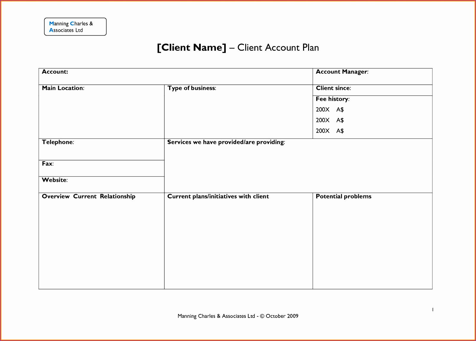 account plan template