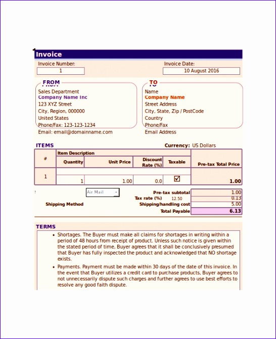 painting invoice template 546671