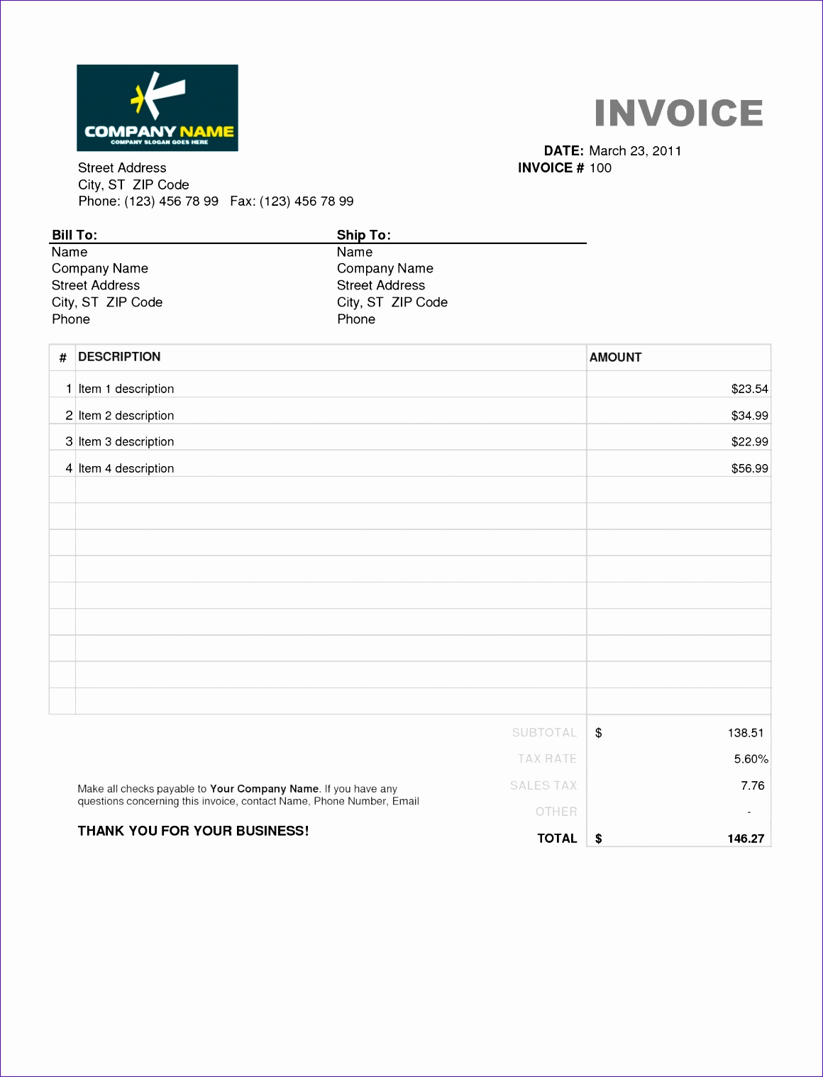 billing invoice template excel 2034 11601518