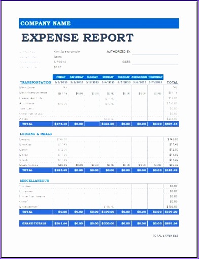 expense report templates 392509