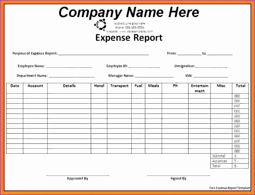 8 expense report example 848651