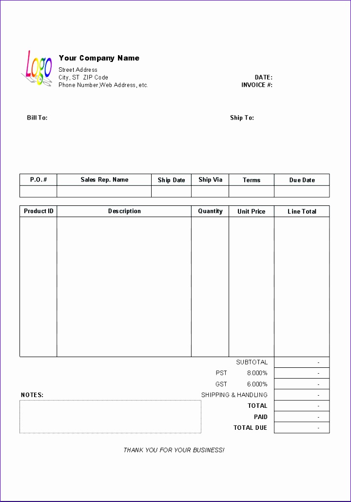 pany invoice template 1240