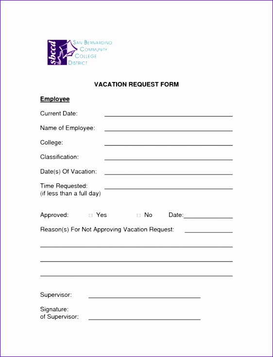 free vacation request forms with calendar 562736
