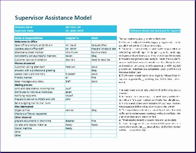 supervisor assistance model template 656513