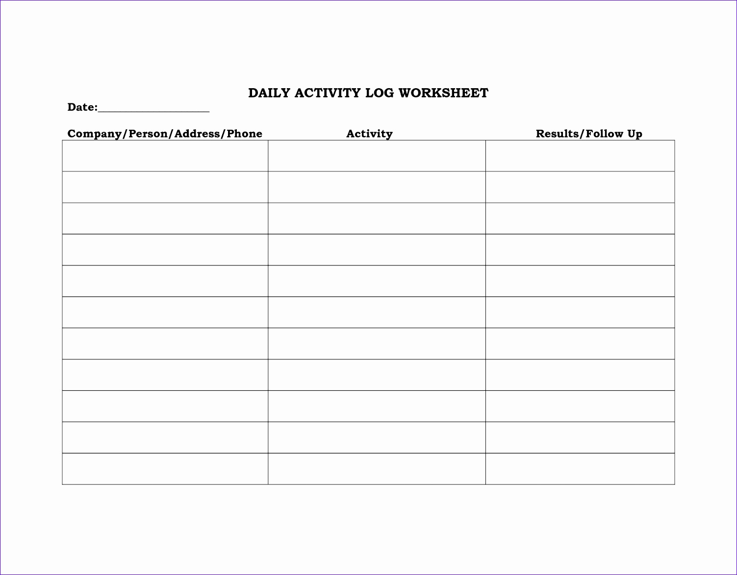 physical activity log template 15031174