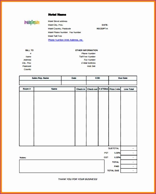 Excel Checklist Template Boeii Beautiful 6 Bangalore Hotel Bill format In Pdf 599734