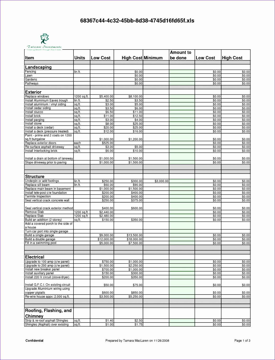 excel templates for construction estimating 11601518